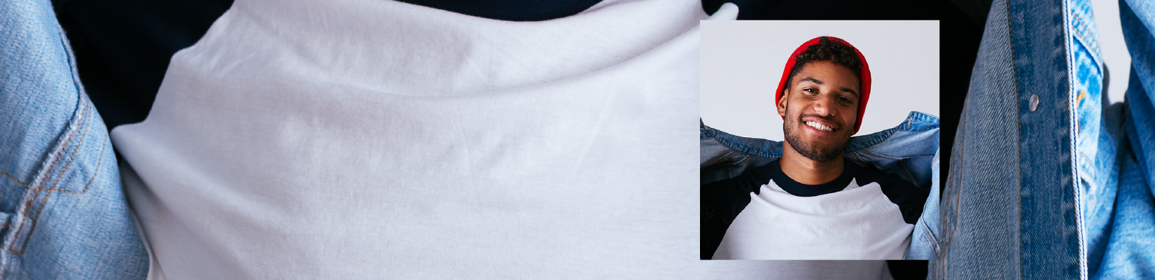 Guy in t-shirt and beanie smiling